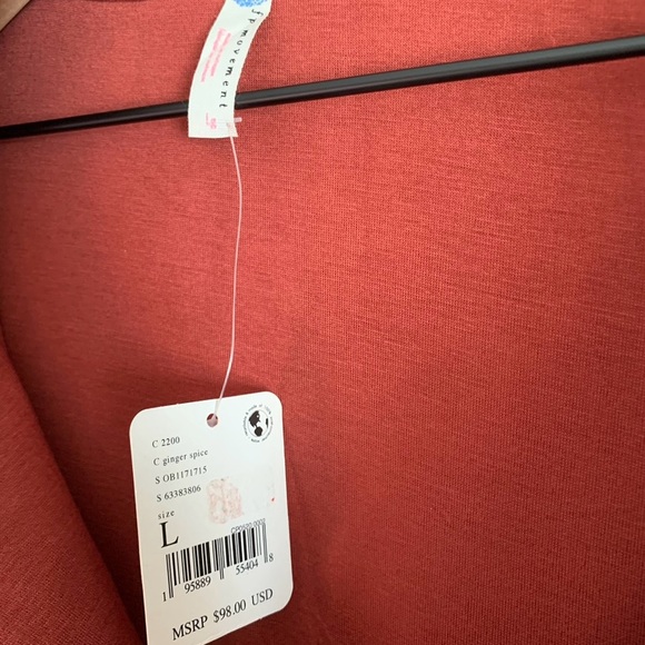 FREE PEOPLE MOVEMENT NANTUCKET FLEECE - NWT - RUST - Picture 3 of 5